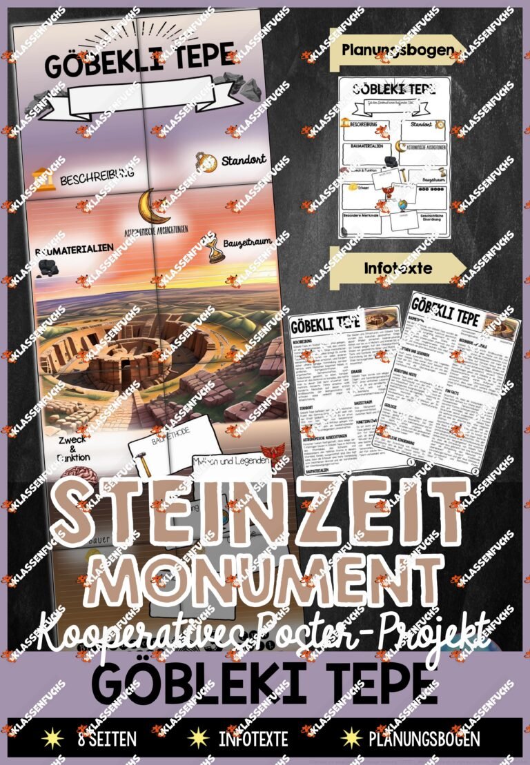Steinzeit Poster-Projekt | Göbleki Tepe – Kooperative Übung + Klassendekoration